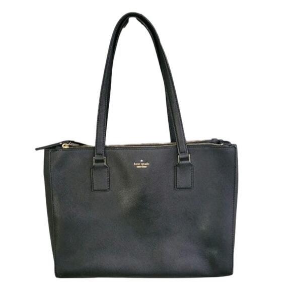 Kate Spade Cameron Street Satchel Purse – Black Leather Tote Handbag for Women - Picture 1 of 15